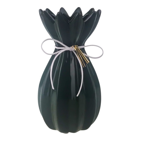 Vaza ceramica cu gura crestata si snur 10x15 cm diverse culori [5]