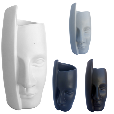 Vaze decorative - Vaza ceramica chip uman 8x18 cm
