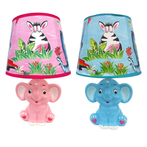Iluminare birou și lanterne - Veioza ceramica pentru copii 20x33 cm Elefant