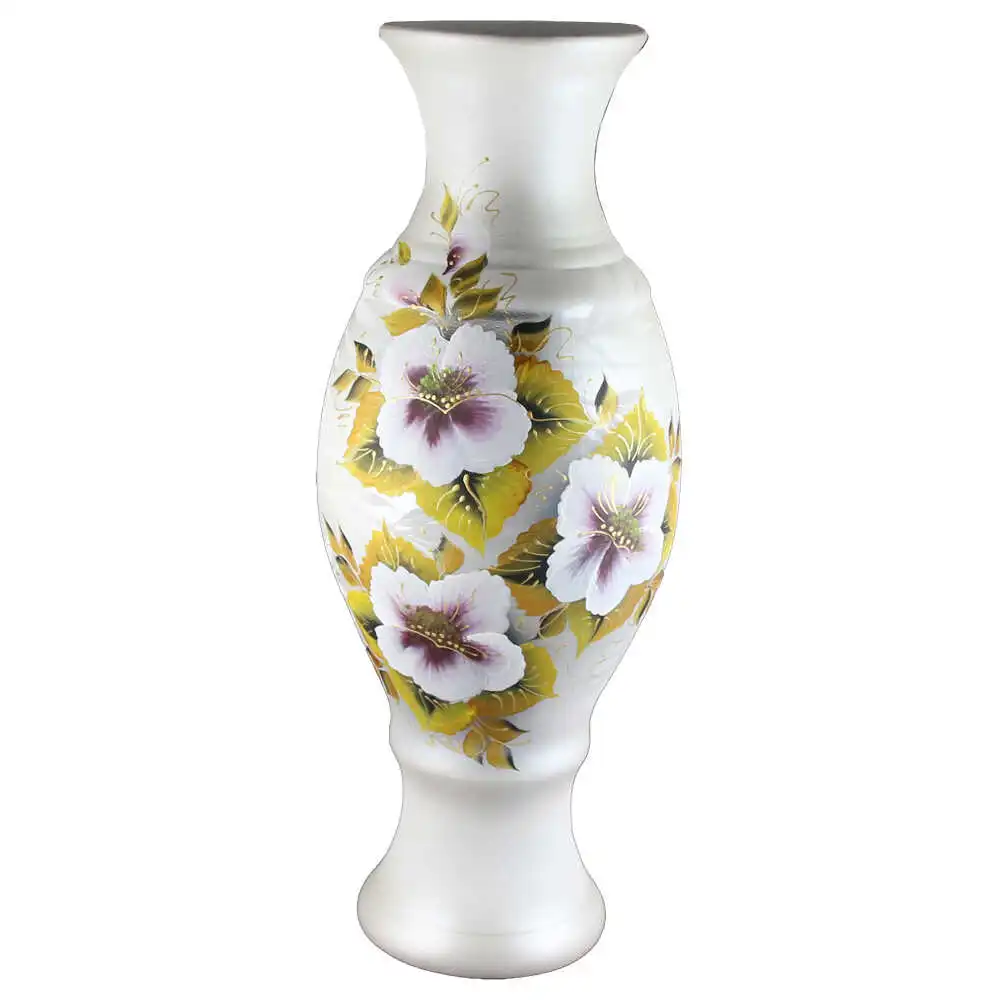 Casă și decorațiuni - Vaza de podea din ceramica pictata manual 24 x 65 cm