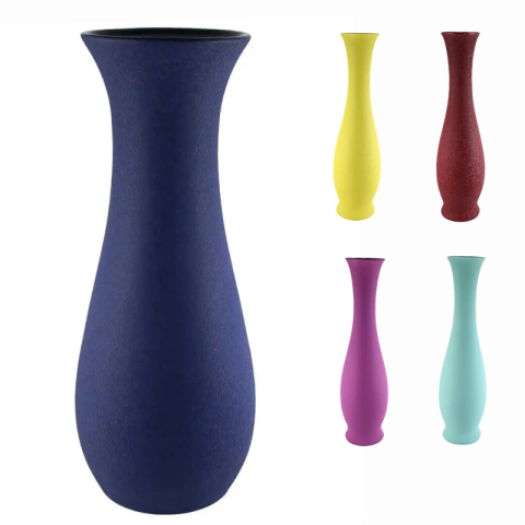 Casă și decorațiuni - Vaza de podea din ceramica Matase culori si modele variate 18 x 70 cm