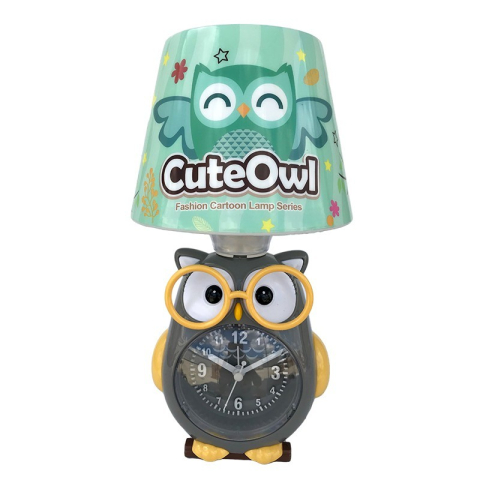 Veioza cu ceas bufnita cu ochelari 13x26 cm culori diferite [3]