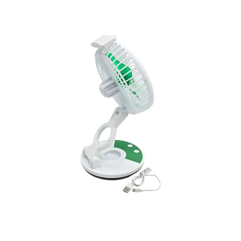 Ventilator portabil cu grilaj de protectie alb [2]