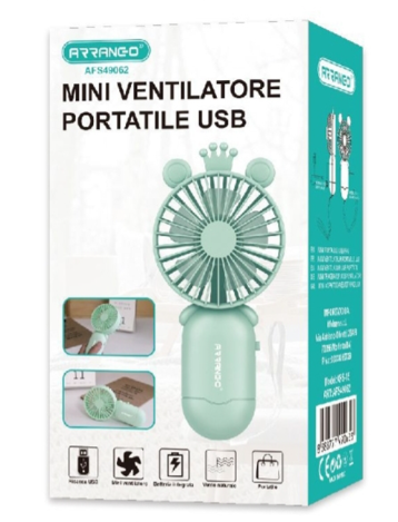 Articole pentru copii - Mini ventilator portabil USB Arrango 17 x 7.5 cm