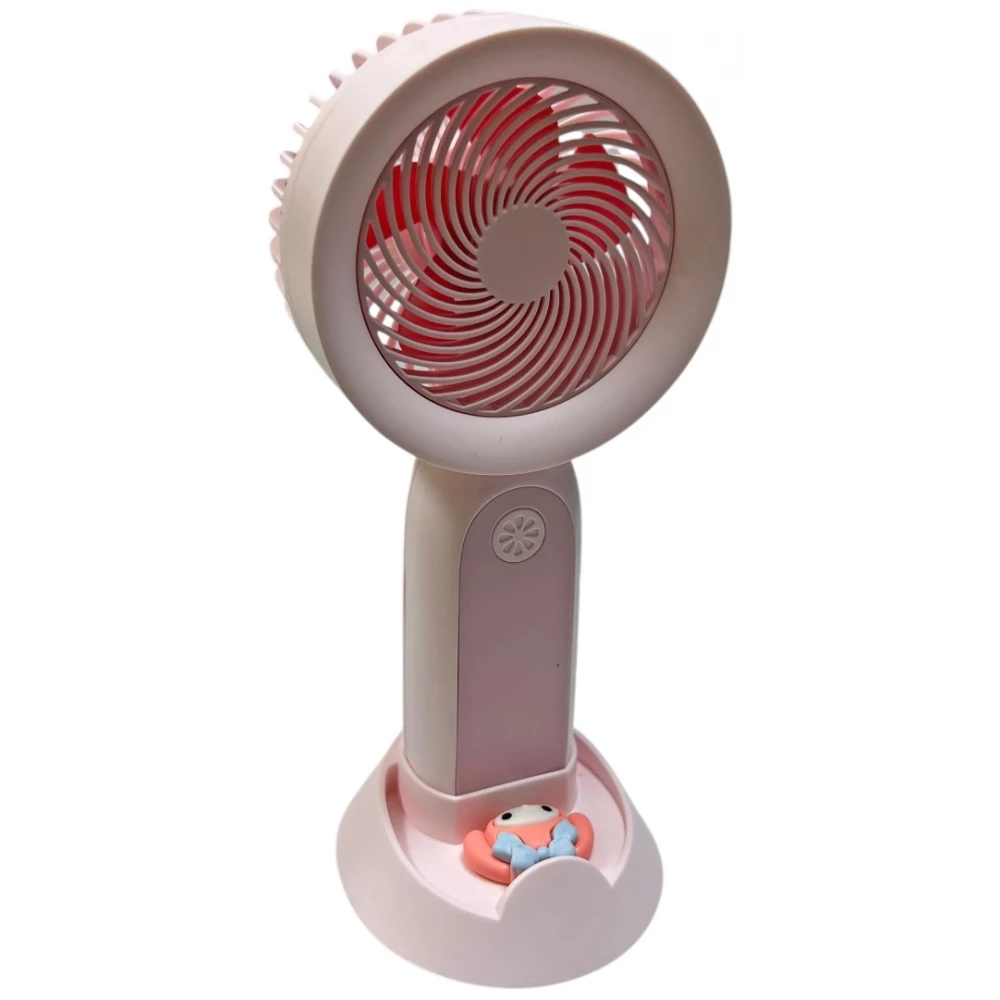 Accesorii personale și beauty - Ventilator reincarcabil cu USB si lumina 8.5 x 7.5 x 18.5cm roz