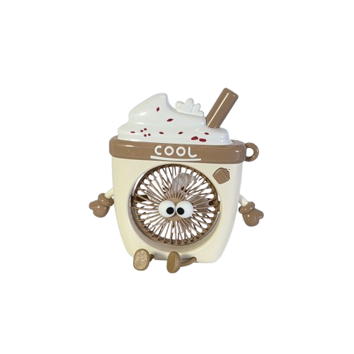 Accesorii personale și beauty - Ventilator portabil reincarcabil model inghetata crem