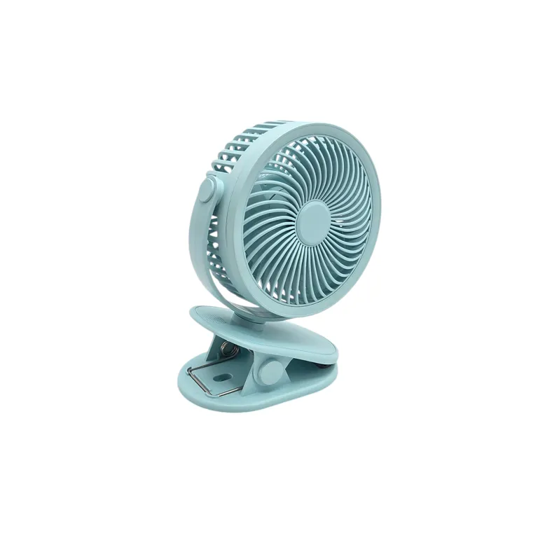 Ventilator portabil din plastic cu clips 3 trepte viteza albastru [1]