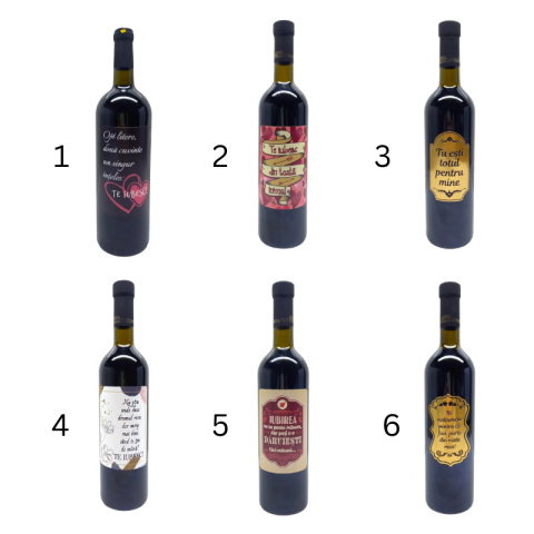 Vin cadou cu mesaje personalizate Valentines 0.75l [1]