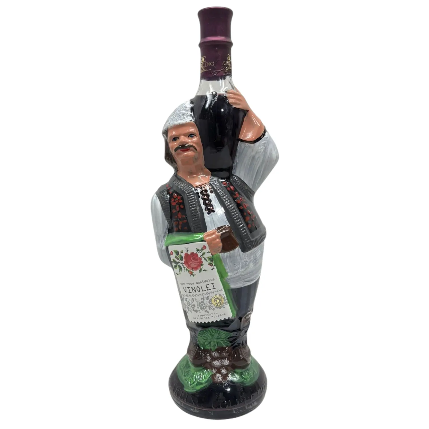 Casă și decorațiuni - Vin in sticla decorativa pictata Taran 1L SGR