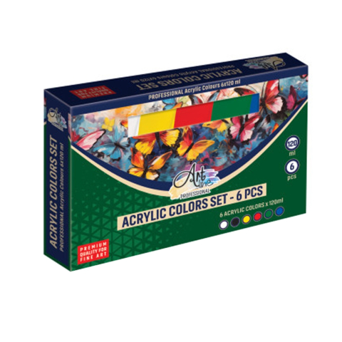 Vopsea acrilica profesionala 120 ml 6 culori Artline [2]