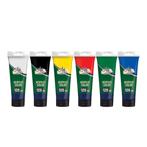 Vopsea acrilica profesionala 120 ml 6 culori Artline [1]