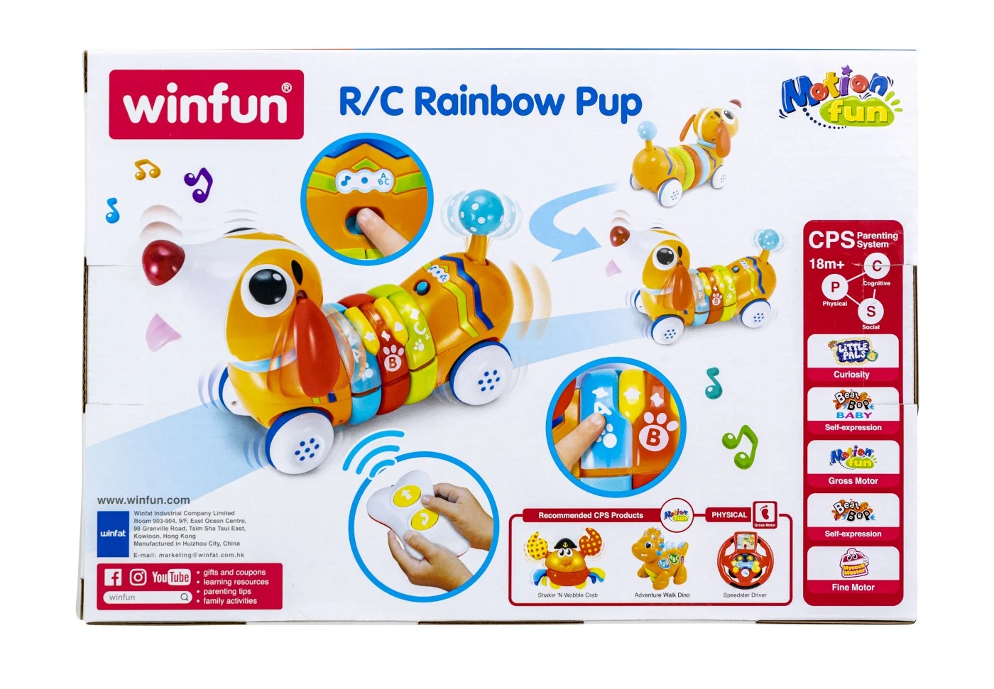 Jucării interactive și tematice - Winfun catelus cu telecomanda R/C Rainbow Pup