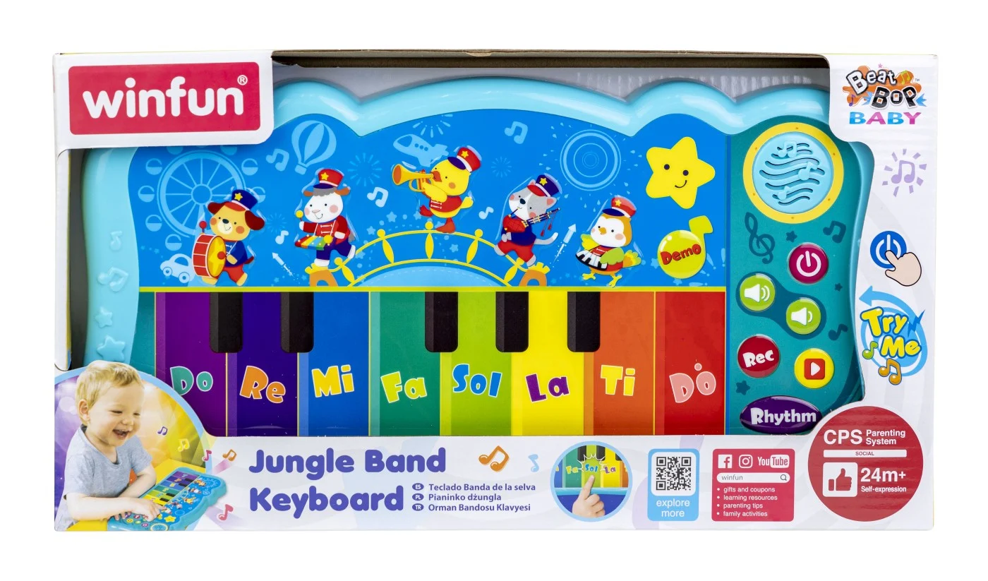 Jucării interactive și tematice - Winfun orga muzicala Jungle Band Keyboard