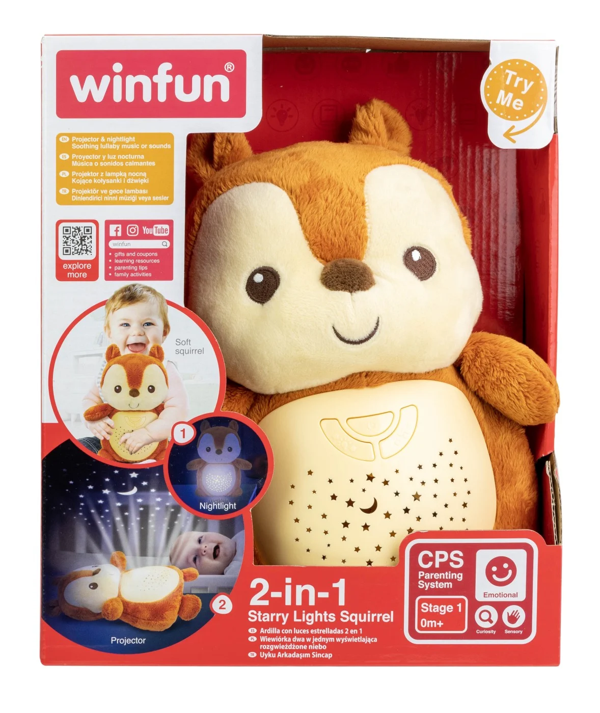 Winfun proiector si lampa de veghe veverita Starry Lights Squirrel [4]