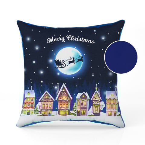 Noutăți Librăria Compas - Perna cu tematica de Craciun 36 cm albastru