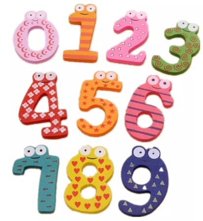 Puzzle Lemn - Cifre Magnetice