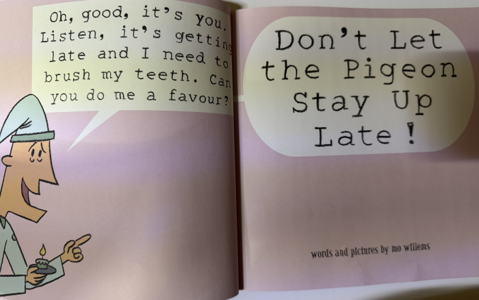 Don't Let the Pigeon Stay Up Late carte copii engleză Mo Willems copertă [2]