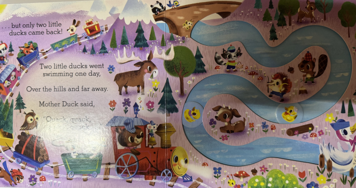 Five Little Ducks A Nursery Rhyme Counting Book for Toddlers carte copii engleză Camilla Reid copertă [4]
