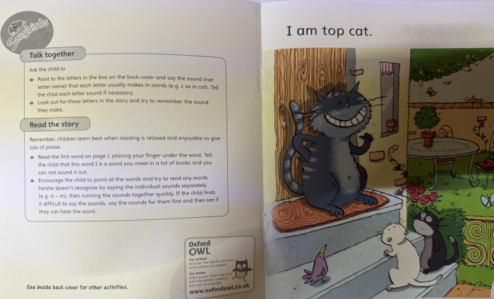 Prima carte de citit singur Oxford Reading Tree Songbirds Phonics Top Cat de Julia Donaldson Libraria Exploratorilor [2]