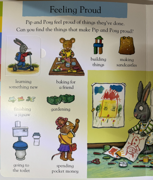 Carte cu clapete despre emotii Pip and Posy Big Book of Feelings de Axel Scheffler Libraria Exploratorilor [2]