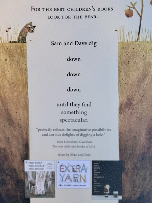 Sam and Dave Dig a Hole carte copii engleză Mac Barnett copertă [5]