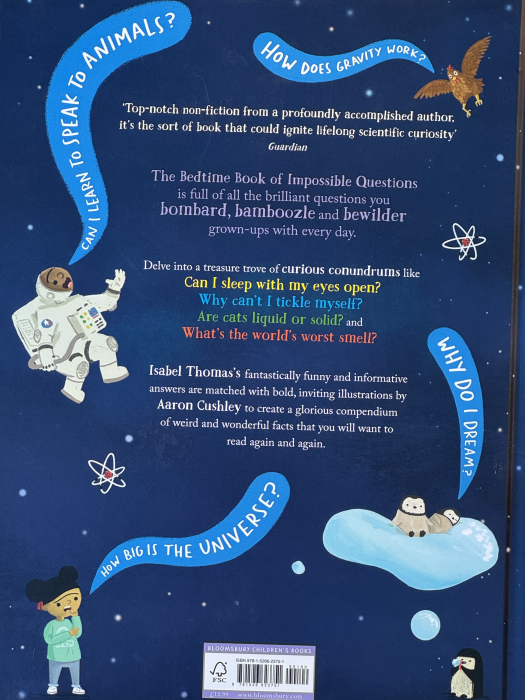 The Bedtime Book of Impossible Questions carte copii engleză Isabel Thomas copertă [8]