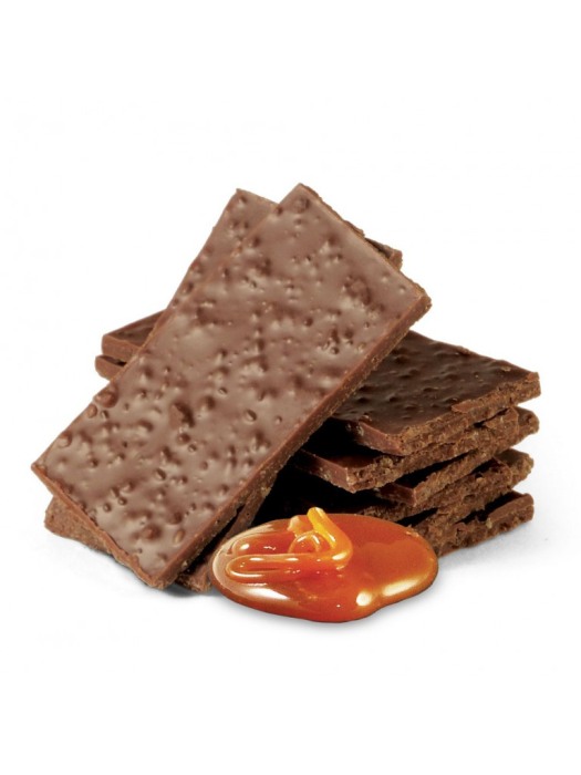 Foite de ciocolata cu lapte crocanta cu sare de mare si caramel [2]