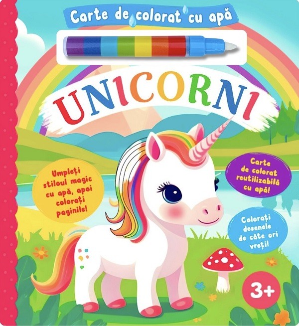 Unicorni. Carte de colorat cu apa [1]