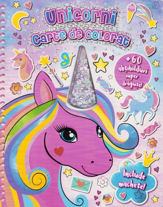 Unicorni. Carte de colorat cu machete [1]