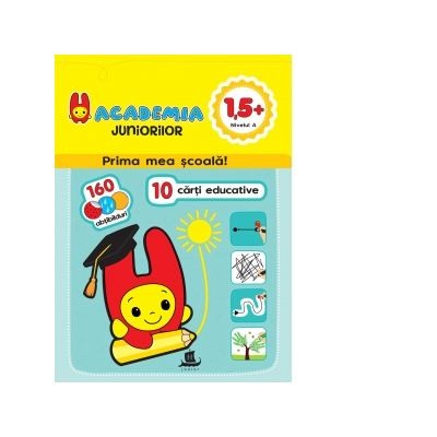 Carte prescolara - Academia juniorilor. 10 carti educative, 1, 5+, Nivelul A, pentru grupa mica