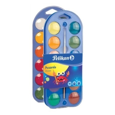 Pictura si desen - Acuarela cu 24culori, Pelikan, cu pensula