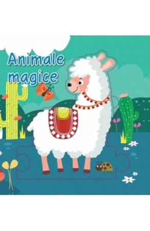 Activitati si jocuri pentru copii - Animale magice. Carte puzzle