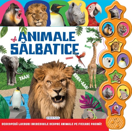 Activitati si jocuri pentru copii - Carte cu sunete - Animale salbatice