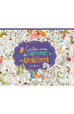 Activitati si jocuri pentru copii - Cartea mea de colorat cu unicorni