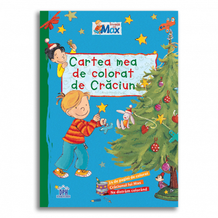Carti de colorat - Cartea mea de colorat de Craciun - Invata cu Max