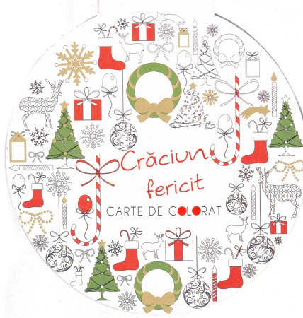 Carti de colorat pentru adulti - Craciun fericit