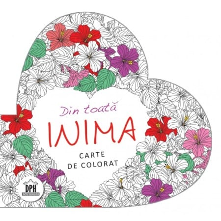 Carti de colorat pentru adulti - Din toata inima