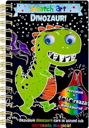 Literatura si fictiune - Dinozauri. Scratch Art