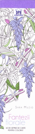 Carti de colorat pentru adulti - Fantezii florale. Colorez semnele mele de carte