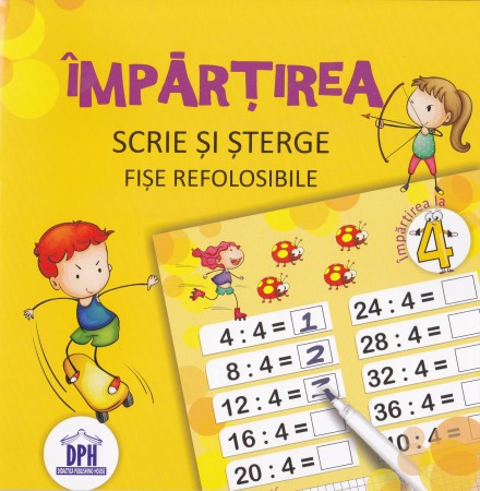 Invatamant primar - Impartirea. Scrie si sterge. Fise refolosibile