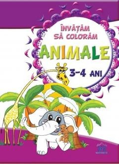 Carti pentru copii - Invatam sa coloram: Animale 3-4 ani
