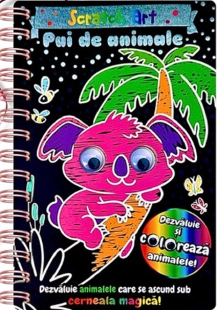 Activitati si jocuri pentru copii - Pui de animale. Scratch Art