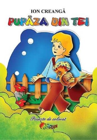 Carti de colorat - Pupaza din tei. Poveste de colorat