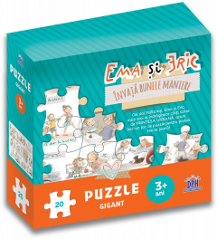 Activitati si jocuri pentru copii - Puzzle 20 piese - Ema si Eric invata bunele maniere