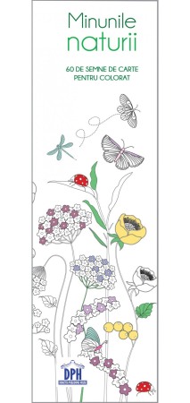 Carti de colorat pentru adulti - Semne de carte de colorat - Minunile Naturii
