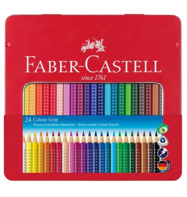 Instrumente de scris si corectura - Set 24 creioane colorate Grip Faber Castell
