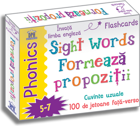 Activitati si jocuri pentru copii - Sight words. Formeaza propozitii - Jetoane limba engleza