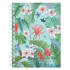 Caiete - spiral hardback notebook A5 Ladylike Jungle 100 sheets squared
