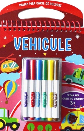 Activitati si jocuri pentru copii - Vehicule 3 ani+. Cu carioci