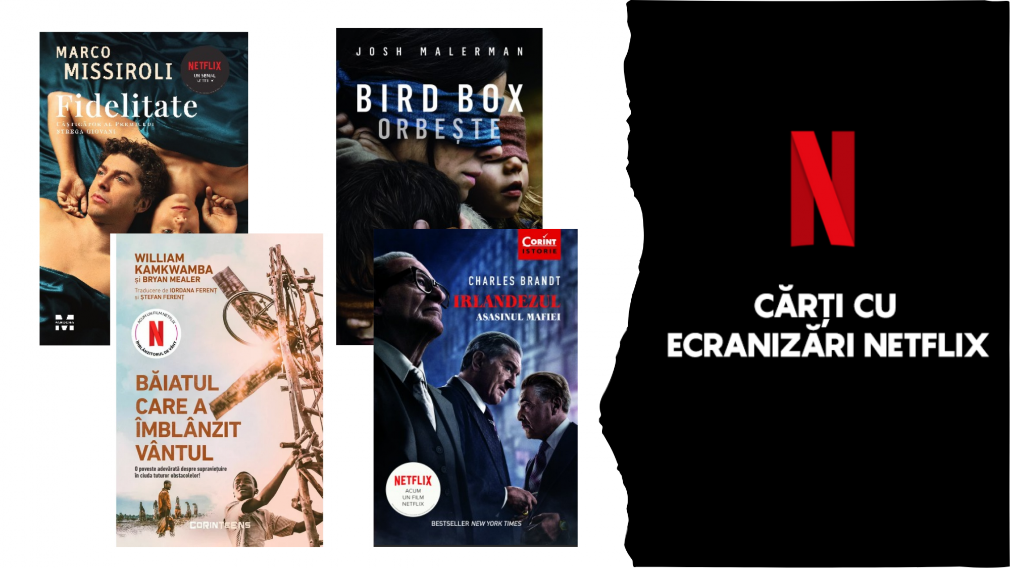 Cărți cu ecranizări Netflix. Ce nu trebuie să ratați la categoria carte & film